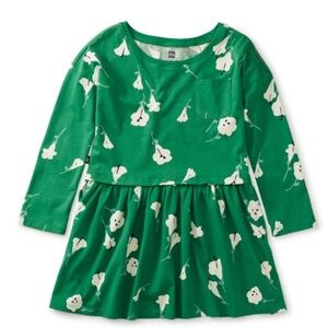 Tea collection emerald green holiday. St Patrick’s green tunic dress 5 6 7